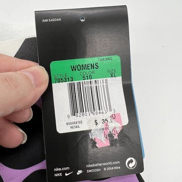 Nike Pro Training Three Inch 3" Shorts Black & purple dots TIGHT FIT Gym… - Picture 4 of 5